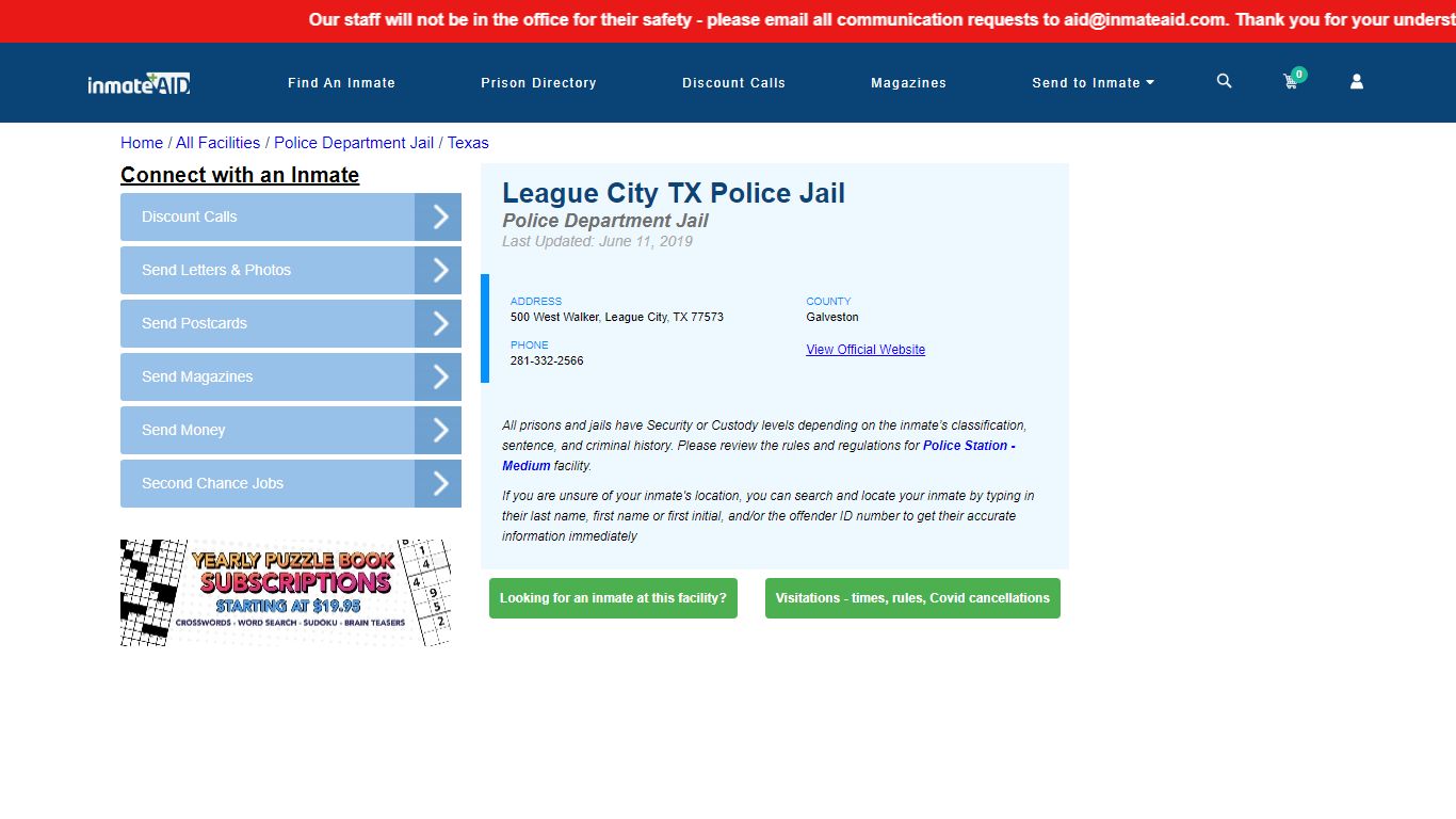 League City TX Police Jail & Inmate Search - League City, TX